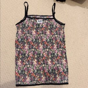 D&G Junior Multicolor Floral Sheer Top